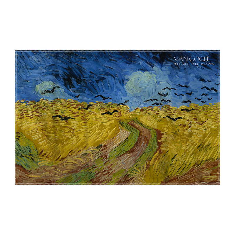 کاغذ کادو ترمه طراحان ایده مدل مزرعه گندم و کلاغ ها از ونگوگ کد art0003