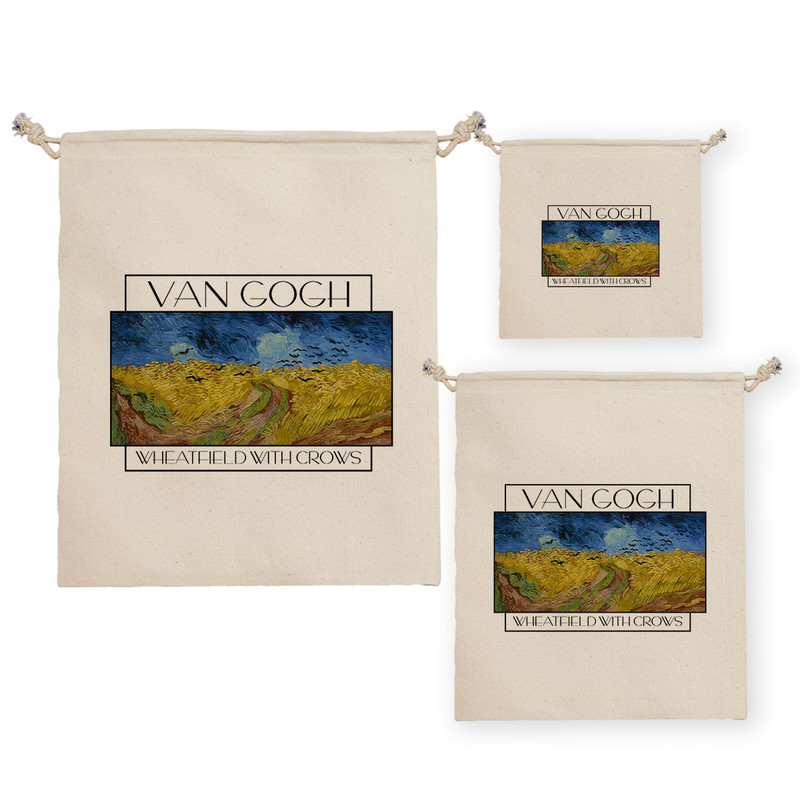 نظم دهنده ترمه طراحان ایده مدل کیسه بنددار مزرعه گندم و کلاغ ها از ونگوگ کد art0003 بسته سه عددی