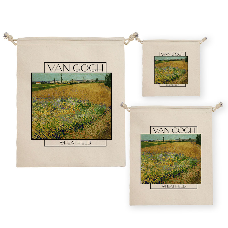نظم دهنده ترمه طراحان ایده مدل کیسه بنددار مزرعه گندم از ونگوگ کد art0002 بسته سه عددی