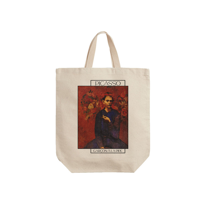 ساک خرید ترمه طراحان ایده مدل پسر با پیپ از پیکاسو کد art0351 - S