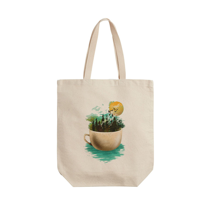 ساک خرید ترمه طراحان ایده مدل یک فنجان آرامش کد cfp1136 - L