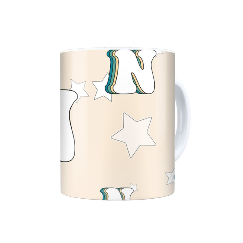 ماگ ترمه طراحان ایده مدل حرف N رترو کد cfp2938