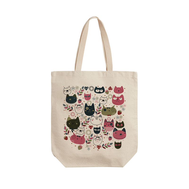 ساک خرید ترمه طراحان ایده مدل گربه ها کد cfp1102 - L