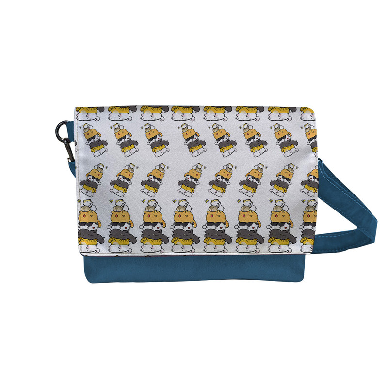 کیف رودوشی زنانه ترمه طراحان ایده مدل پترن گربه های خوابالو strm0193