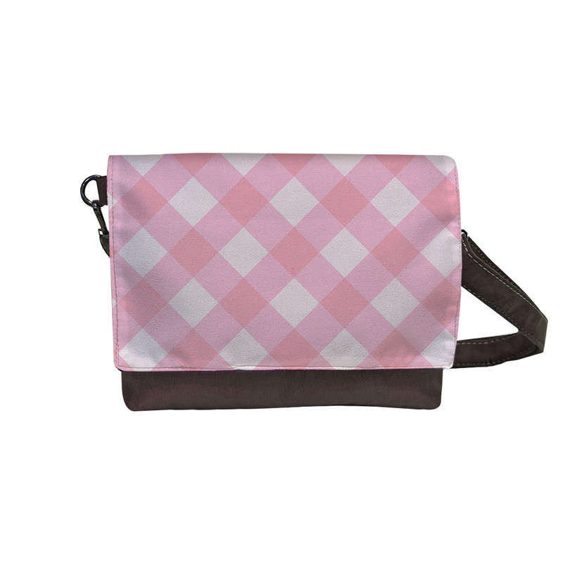 کیف رودوشی زنانه ترمه طراحان ایده مدل پترن چهارخونه کد strm0160