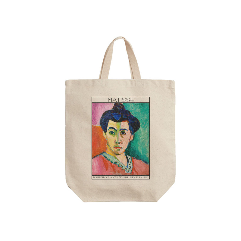 ساک خرید ترمه طراحان ایده مدل پرتره خانم ماتیس، خط سبز از ماتیس کد art0641 - S