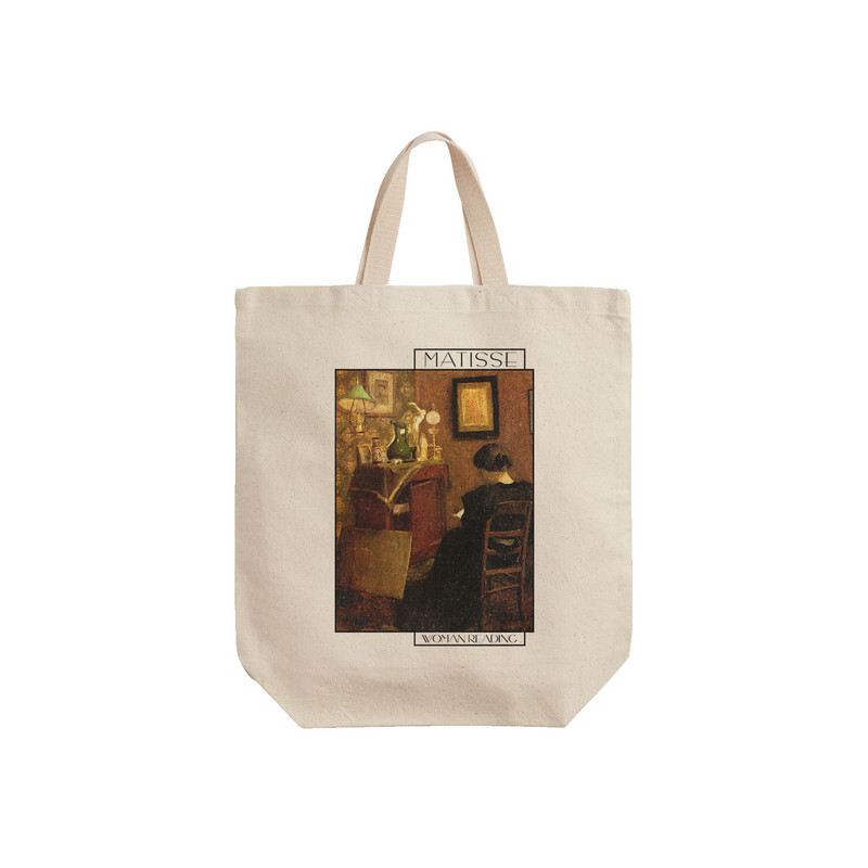 ساک خرید ترمه طراحان ایده مدل زن در حال مطالعه از ماتیس کد art0693 - S