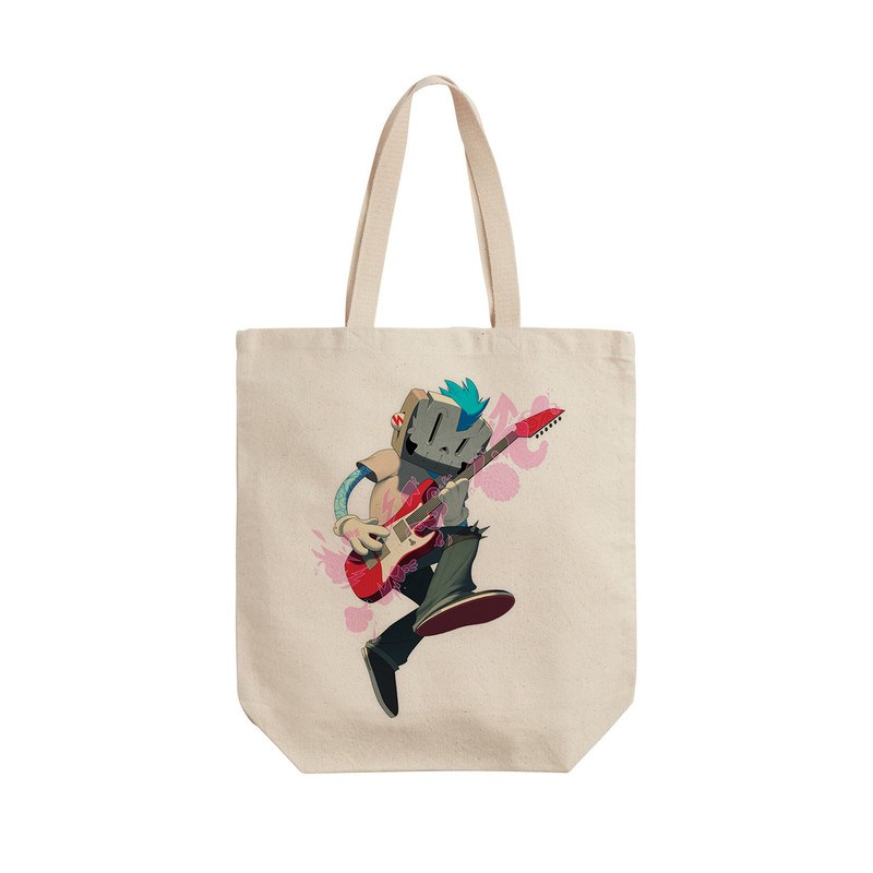 ساک خرید ترمه طراحان ایده مدل دلقک و گیتار کد cfp1632 - L