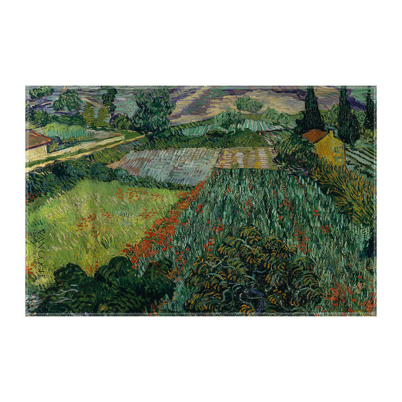 کاغذ کادو ترمه طراحان ایده مدل مزرعه شقایق از ونگوگ کد art0034