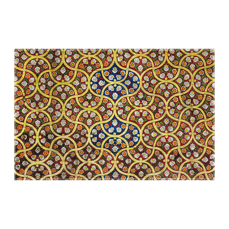 کاغذ کادو ترمه طراحان ایده مدل کاشی گل گلی کد cfp1382