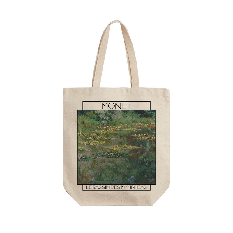 ساک خرید ترمه طراحان ایده مدل برکه نیلوفر از مونه کد art0233 - L