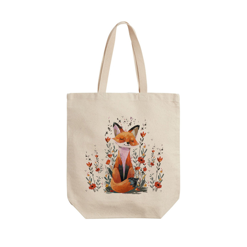 ساک خرید ترمه طراحان ایده مدل روباه بامزه کد strm1058 - L