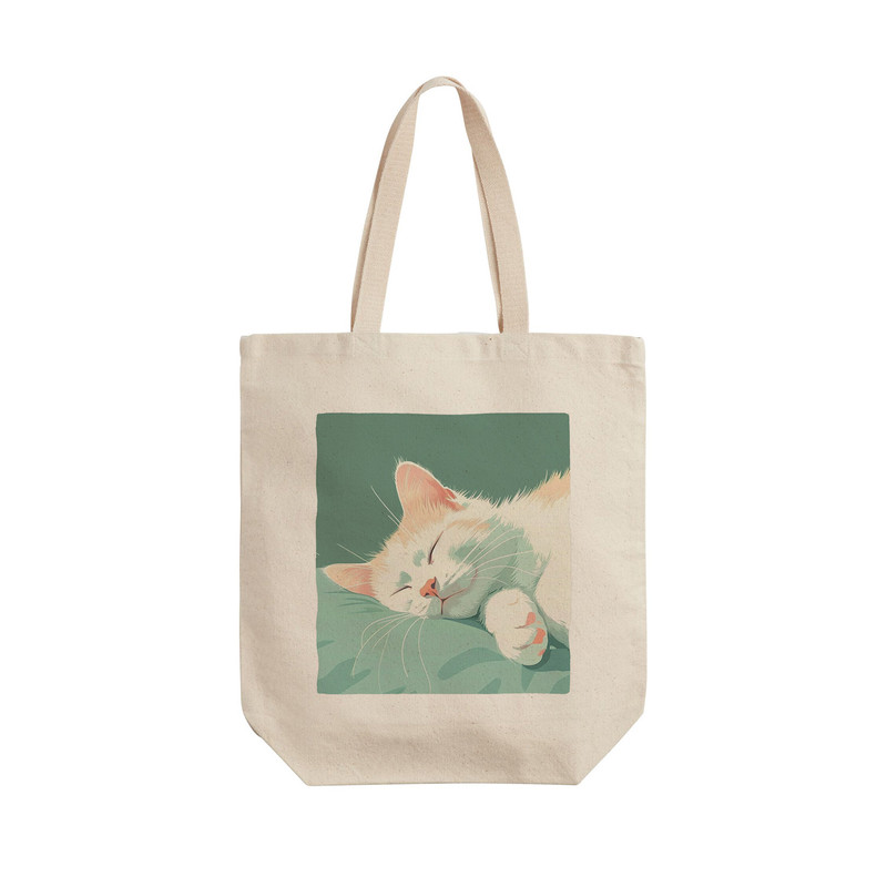 ساک خرید ترمه طراحان ایده مدل گربه خواب‌آلود کد strm1066 - L