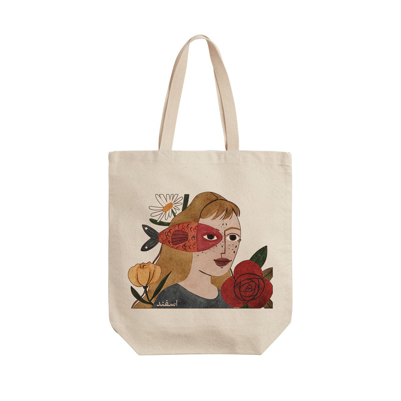 ساک خرید ترمه طراحان ایده مدل نماد ماه تولد اسفند کد bsf012 - L