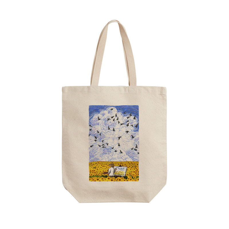 ساک خرید ترمه طراحان ایده مدل پترن ون گوگ کد strm01019 - L