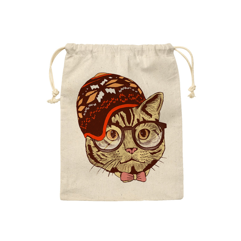 نظم دهنده ترمه طراحان ایده مدل کیسه بنددار گربه کلاه دار کد cfp1077 - L