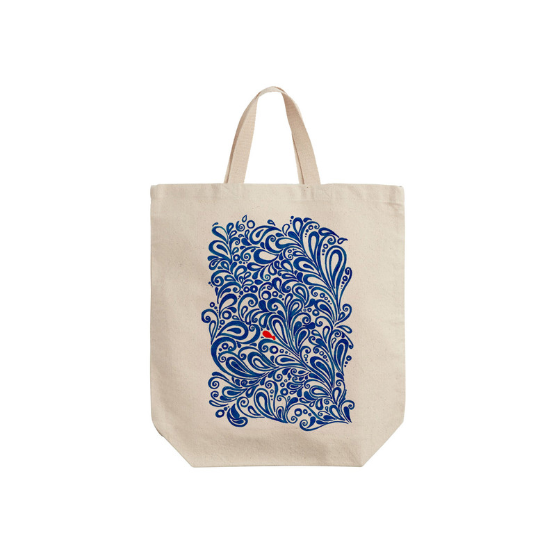 ساک خرید ترمه طراحان ایده مدل ماهی و دریا کد trm503 - S