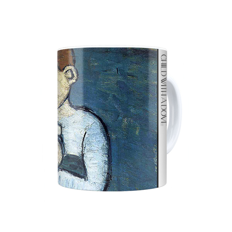 ماگ ترمه طراحان ایده مدل بچه با کبوتر از پیکاسو کد art0357