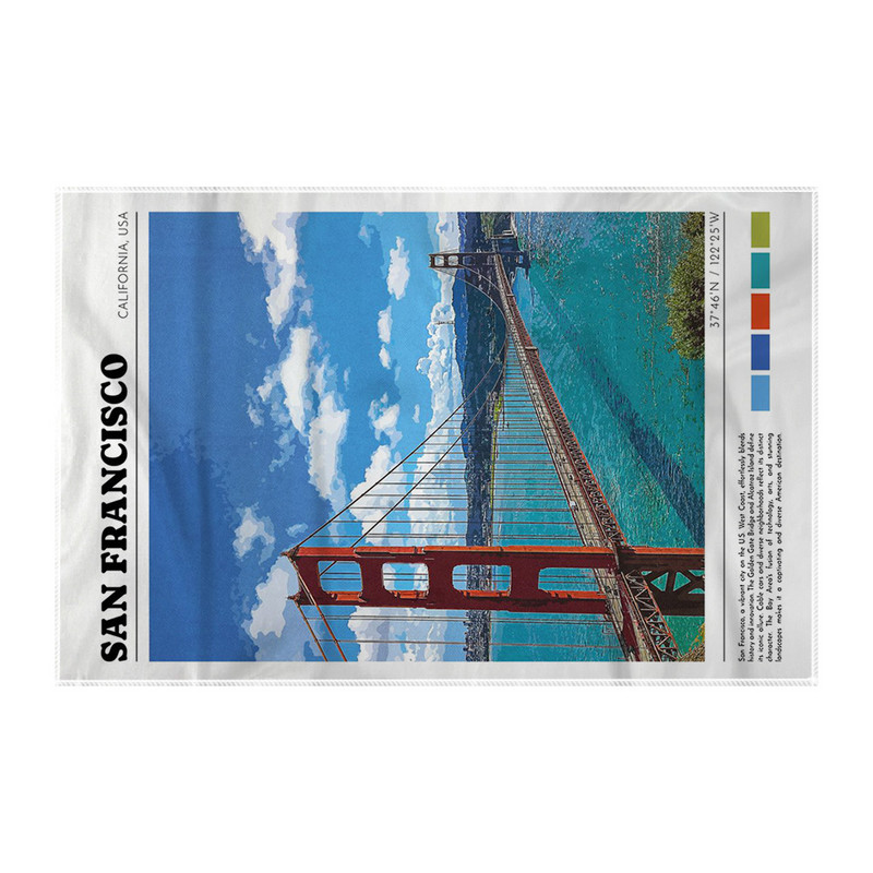 کاغذ کادو ترمه طراحان ایده مدل شهر سانفرانسیسکو کد strm0617