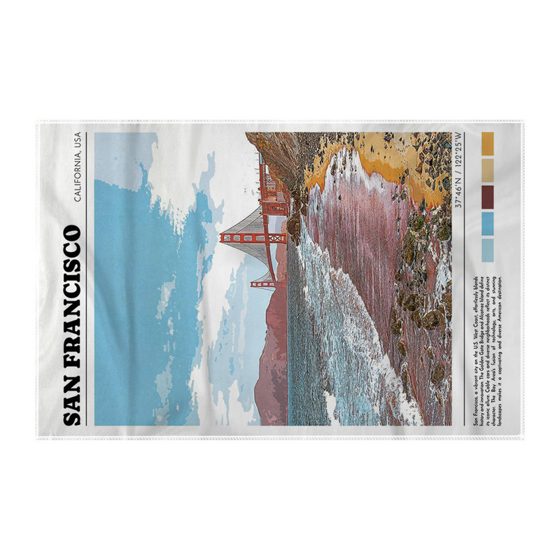 کاغذ کادو ترمه طراحان ایده مدل شهر سانفرانسیسکو کد strm0618