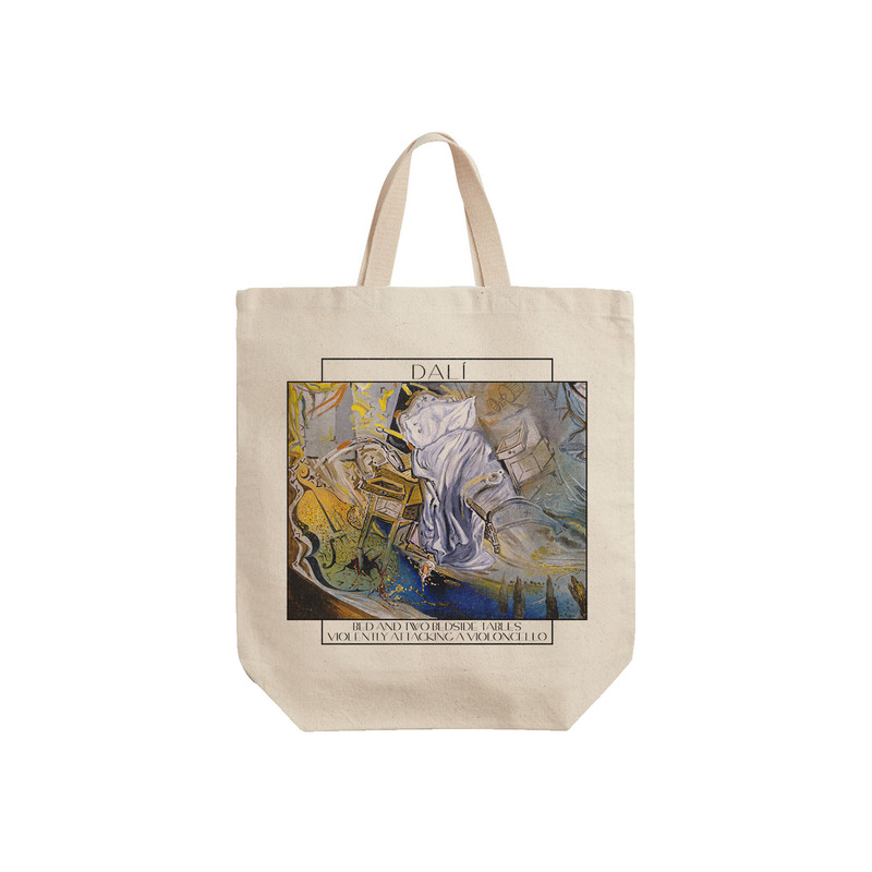 ساک خرید ترمه طراحان ایده مدل تخت و دو میز کناری از دالی کد art0711 - S