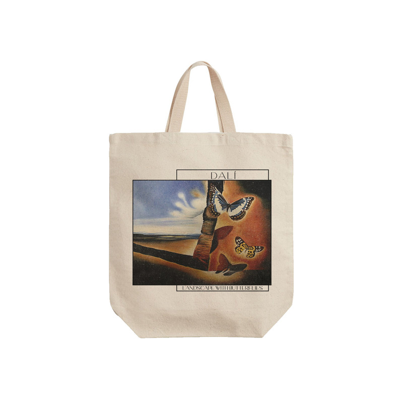 ساک خرید ترمه طراحان ایده مدل منظره با پروانه ها از دالی کد art0730 - S