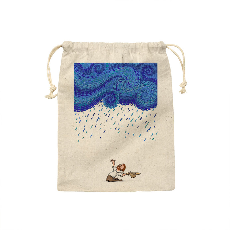 کیسه نان و سبزی ترمه طراحان ایده مدل پترن ون گوگ کد strm1022 - M