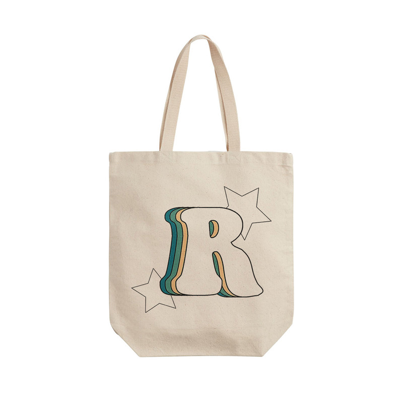 ساک خرید ترمه طراحان ایده مدل حرف R رترو کد cfp2942 - L