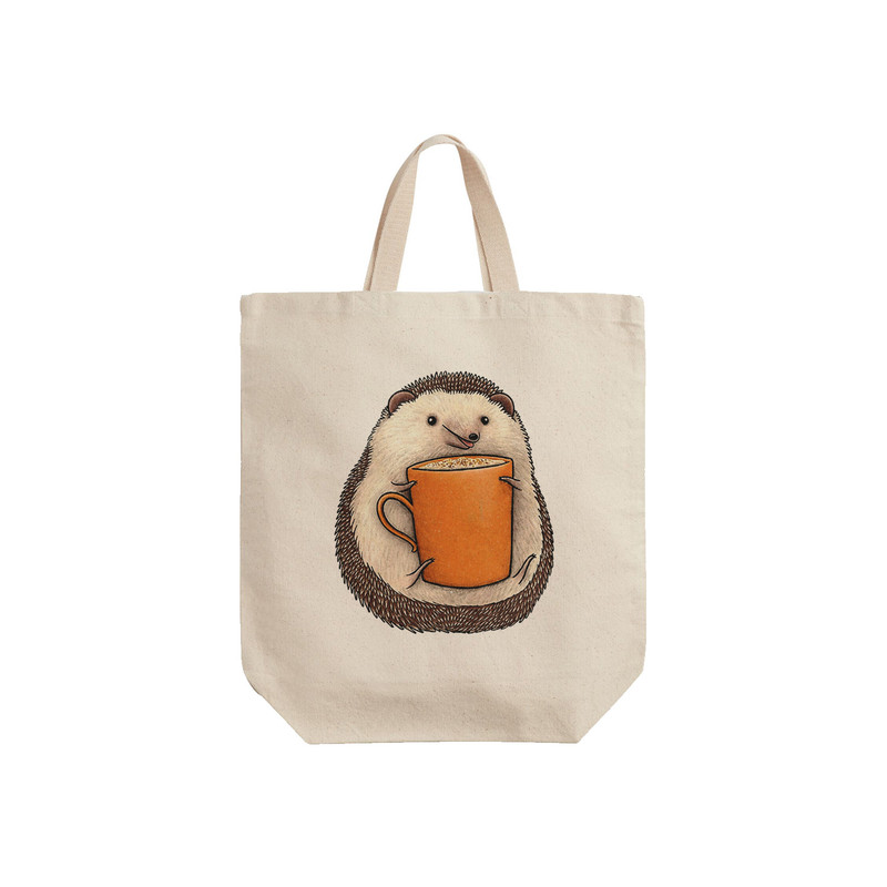 ساک خرید ترمه طراحان ایده مدل جوجه تیغی قهوه نوش کد cfp2155 - S