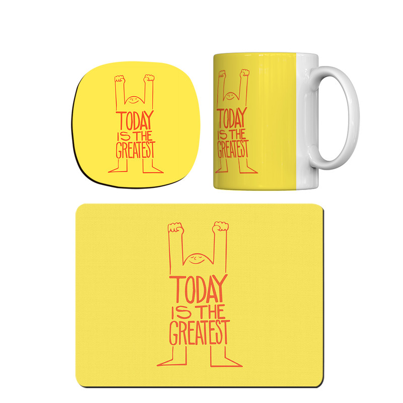 ماگ ترمه طراحان ایده مدل بهترین روزه کد cfp1346 به همراه زیر لیوانی و موس پد