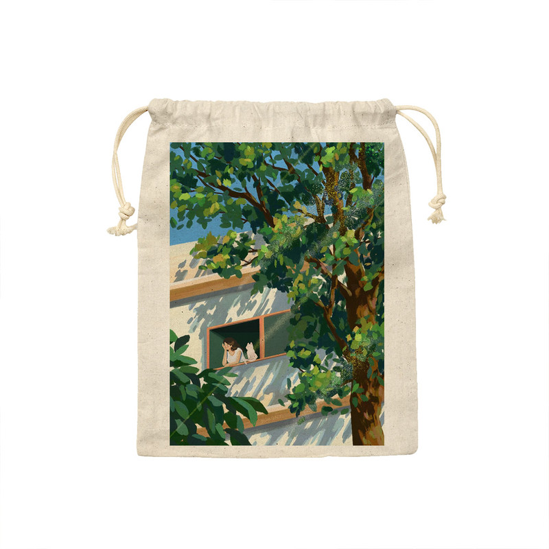 کیسه نان و سبزی ترمه طراحان ایده طرح دختر و گربه کد Strm0776 - M