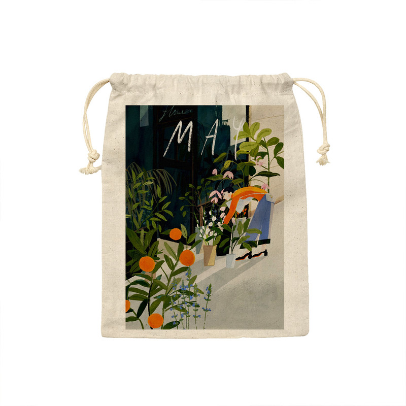 کیسه نان و سبزی ترمه طراحان ایده طرح دختر گلفروش کد Strm0781 - S