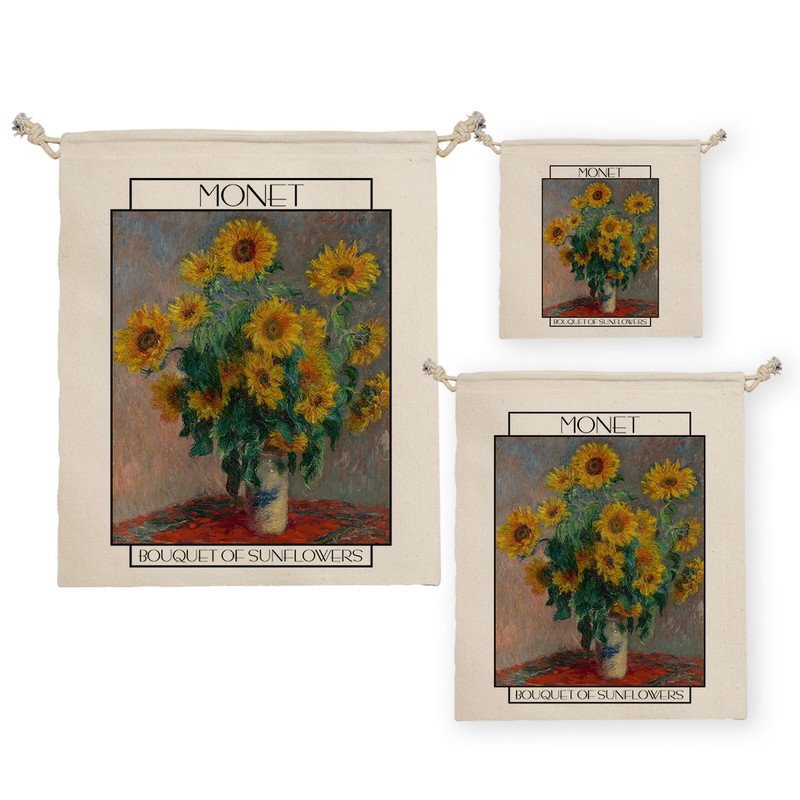 نظم دهنده ترمه طراحان ایده مدل کیسه بنددار دسته گل آفتابگردان از مونه کد art0182 بسته سه عددی