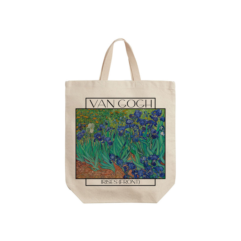 ساک خرید ترمه طراحان ایده مدل زنبق ها از روبرو از ونگوگ کد 0059 - S