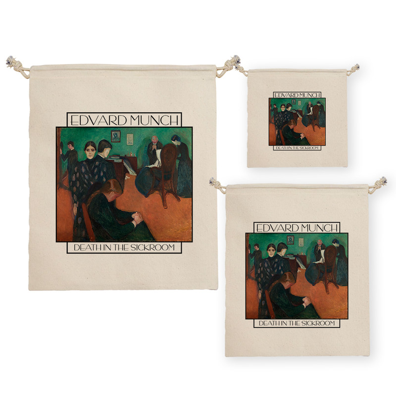 نظم دهنده ترمه طراحان ایده مدل کیسه بنددار مرگ در اتاق بیمار از ادوارد مونک کد art0111  بسته سه عددی