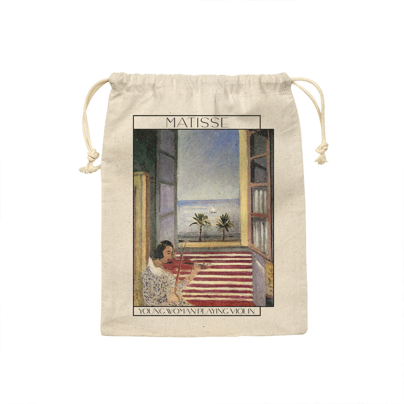 کیسه نان و سبزی ترمه طراحان ایده مدل زن جوان در حال ویولون زدن از ماتیس کد art0702 - M