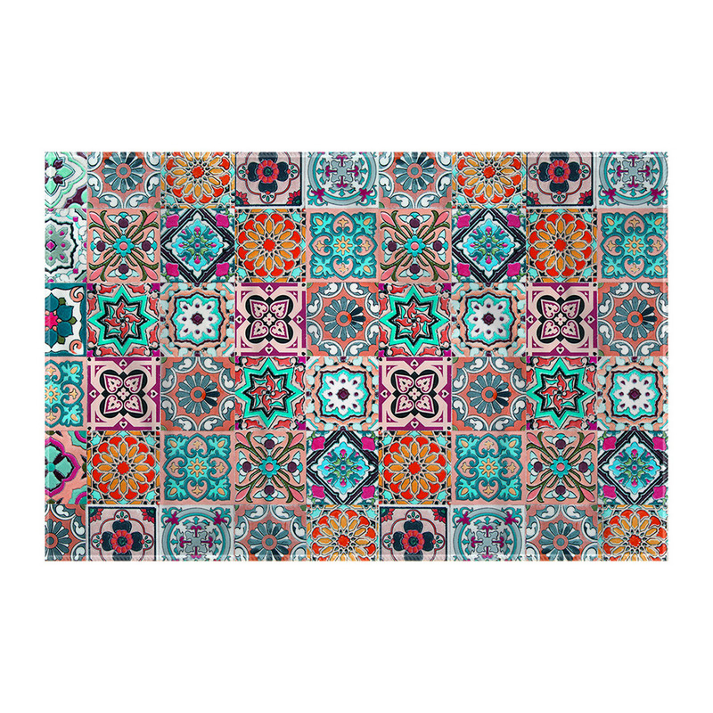 کاغذ کادو ترمه طراحان ایده مدل کاشی رنگی کد cfp1123