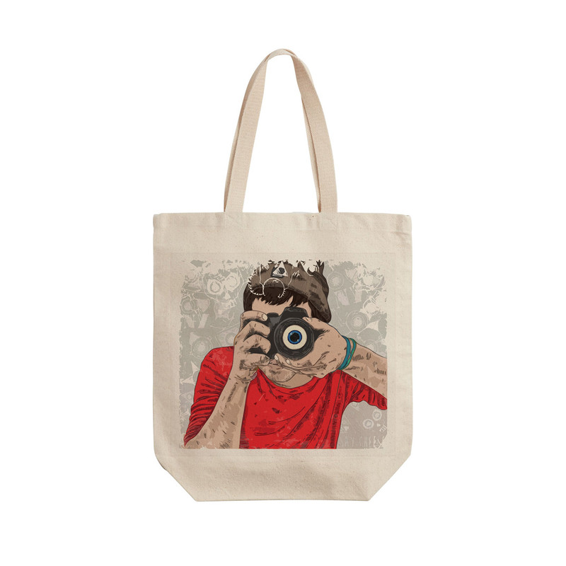 ساک خرید ترمه طراحان ایده مدل پسر عکاس کد 0014 - L