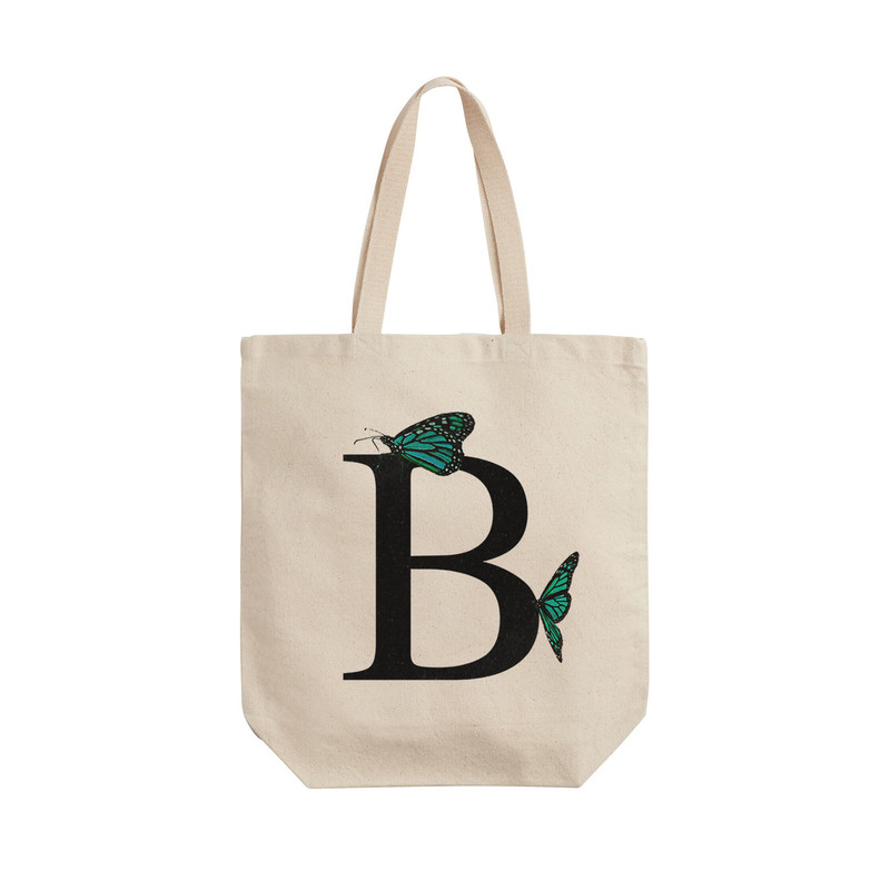 ساک خرید ترمه طراحان ایده مدل حرف B پروانه ای کد cfp3004 - L