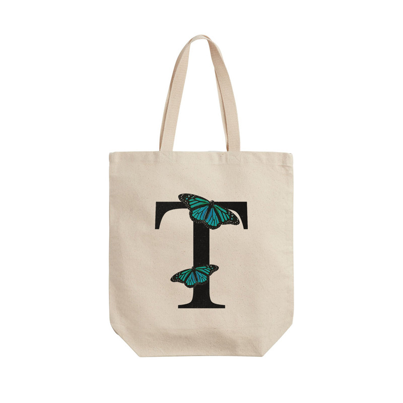 ساک خرید ترمه طراحان ایده مدل حرف T پروانه ای کد cfp3022 - L