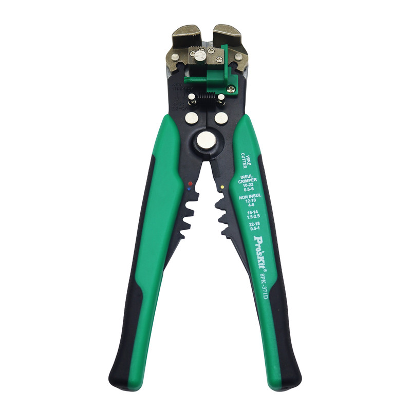 انبر سیم لخت کن اتوماتیک پروسکیت مدل سه کاره کد YP-8PK-371D-21CM سایز 8 اینچ 