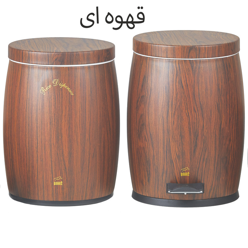 سطل زباله پدالی بهازکالا مدل خمره ای کد 02 به همراه ظرف برنج