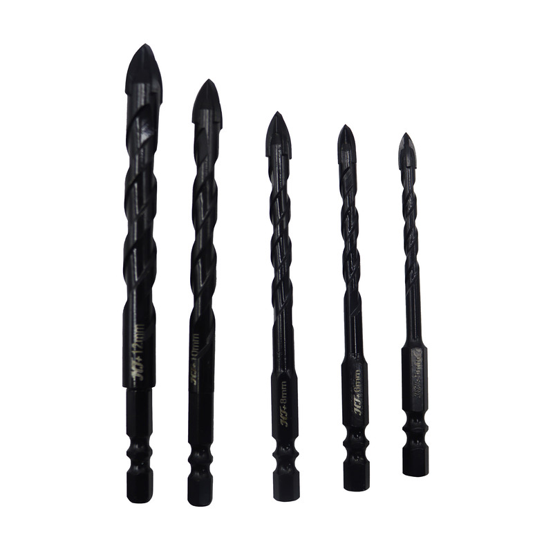 مته نیزه ای چهار پر اچ جی مدل YP-HJ-4PAR مجموعه 5 عددی 