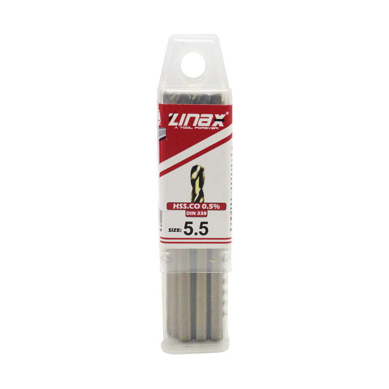 مته آهن زیناکس کد YP-HSS-DIN338-5.5MM سایز 5.5 میلی متر مجموعه 10 عددی 