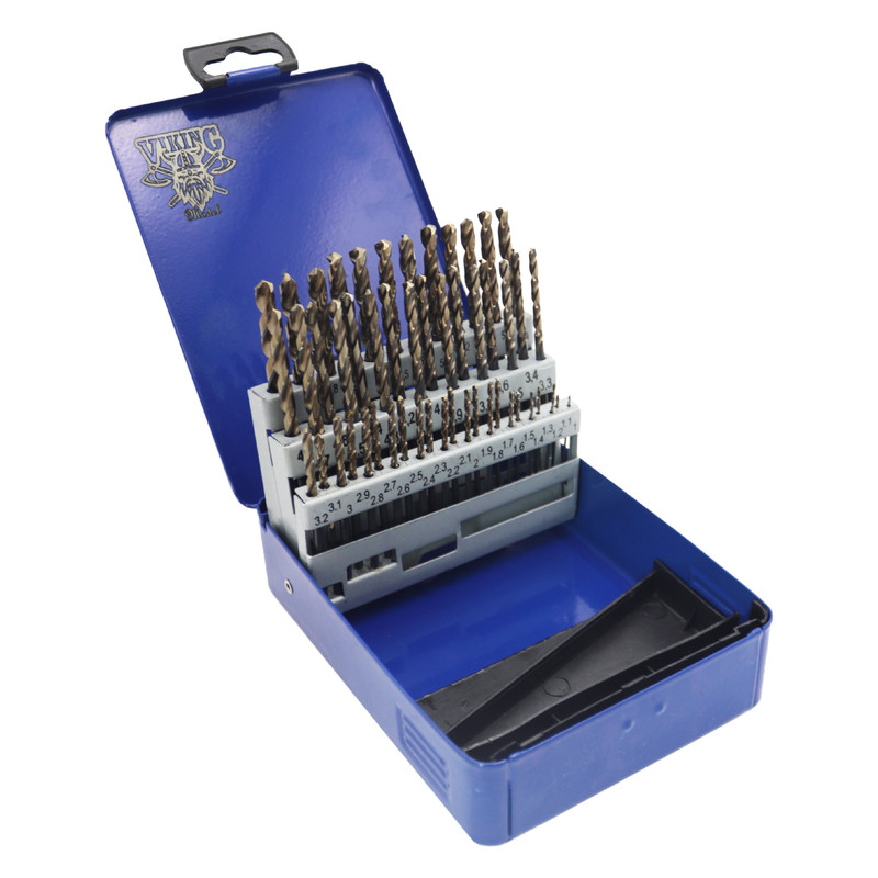 مته آهن مدل وایکینگ کد YPAL-HSS-E-1-6MM سایز 1-6 میلیمتر مجموعه 51 عددی