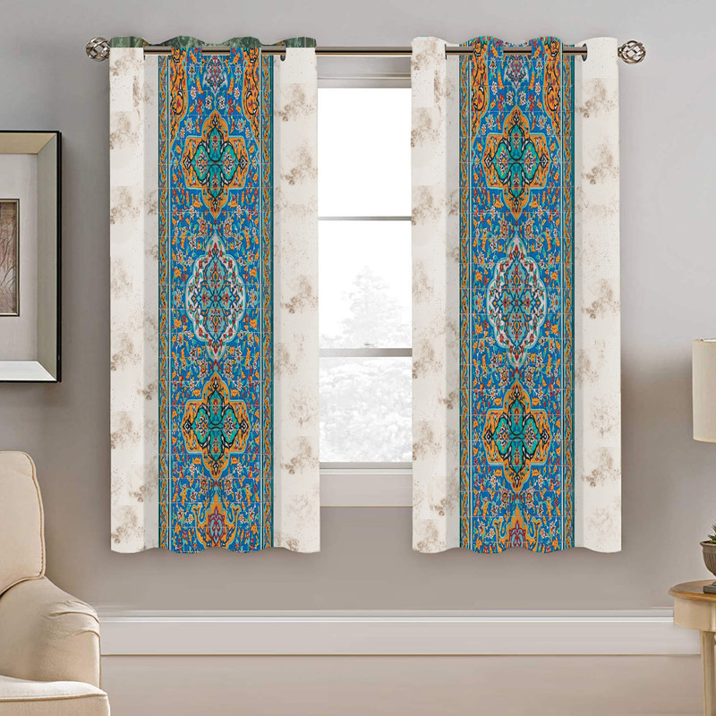 پرده نیروانا طرح سنتی مدل مخمل کد 8943 سایز 140×200 سانتی متر