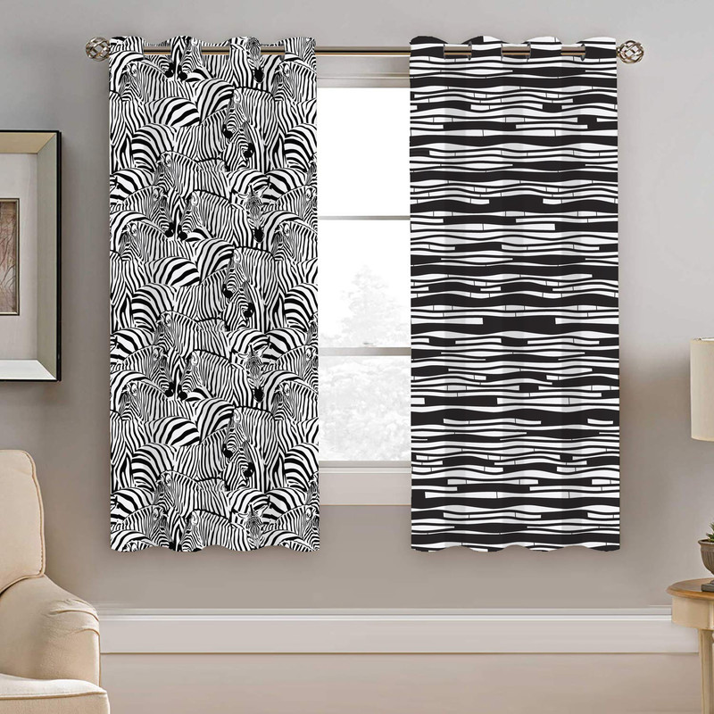 پرده نیروانا طرح گوره خری مدل مخمل کد 4769 سایز 140×200 سانتی متر
