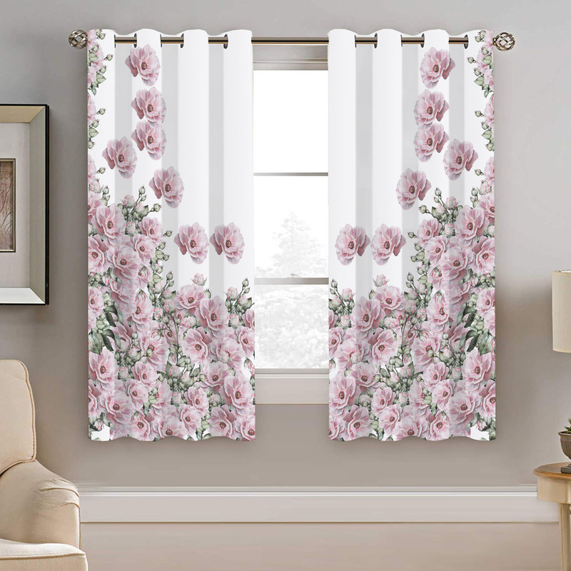 پرده نیروانا طرح گل مدل مخمل کد 8937 سایز 140×200 سانتی متر