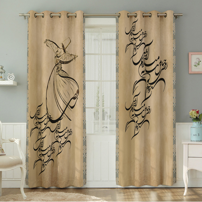 پرده نیروانا طرح سنتی مدل هازان کد 8997 سایز 140×280 سانتی متر