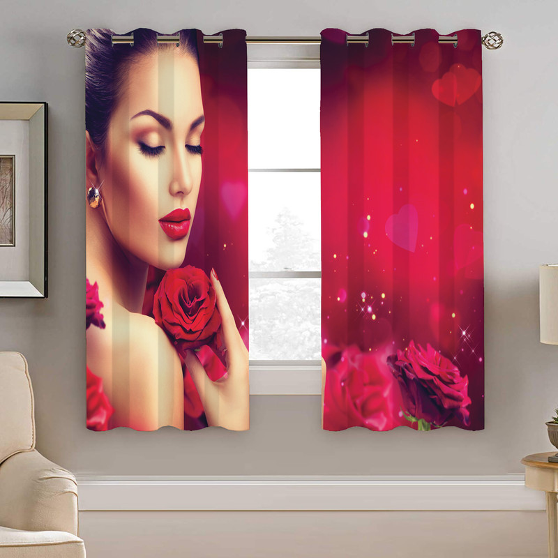 پرده نیروانا طرح چهره مدل مخمل کد 8438 سایز 140×200 سانتی متر
